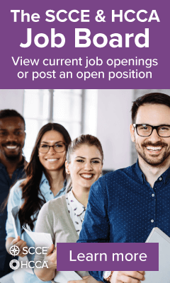 The SCCE & HCCA Job Board | View current job openings or post an open position | Learn more