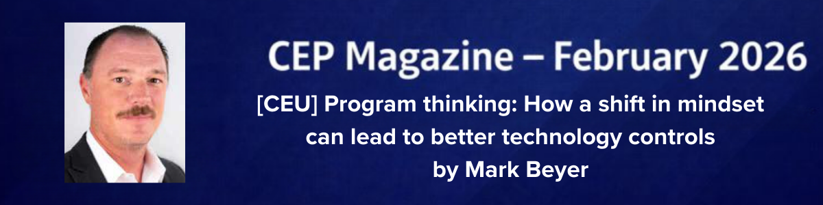 [CEU] Program thinking: How a shift in mindset can lead to better technology controls by Mark Beyer