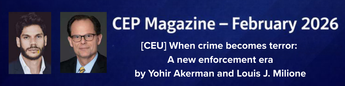 [CEU] When crime becomes terror:  A new enforcement era by Yohir Akerman and Louis J. Milione