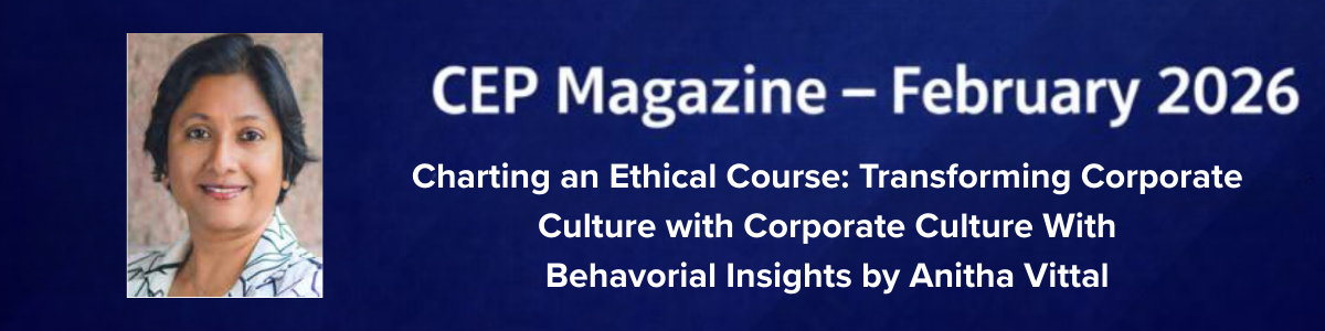Charting an Ethical Course: Transforming Corporate Culture with Corporate Culture With Behavorial Insights by Anitha Vittal